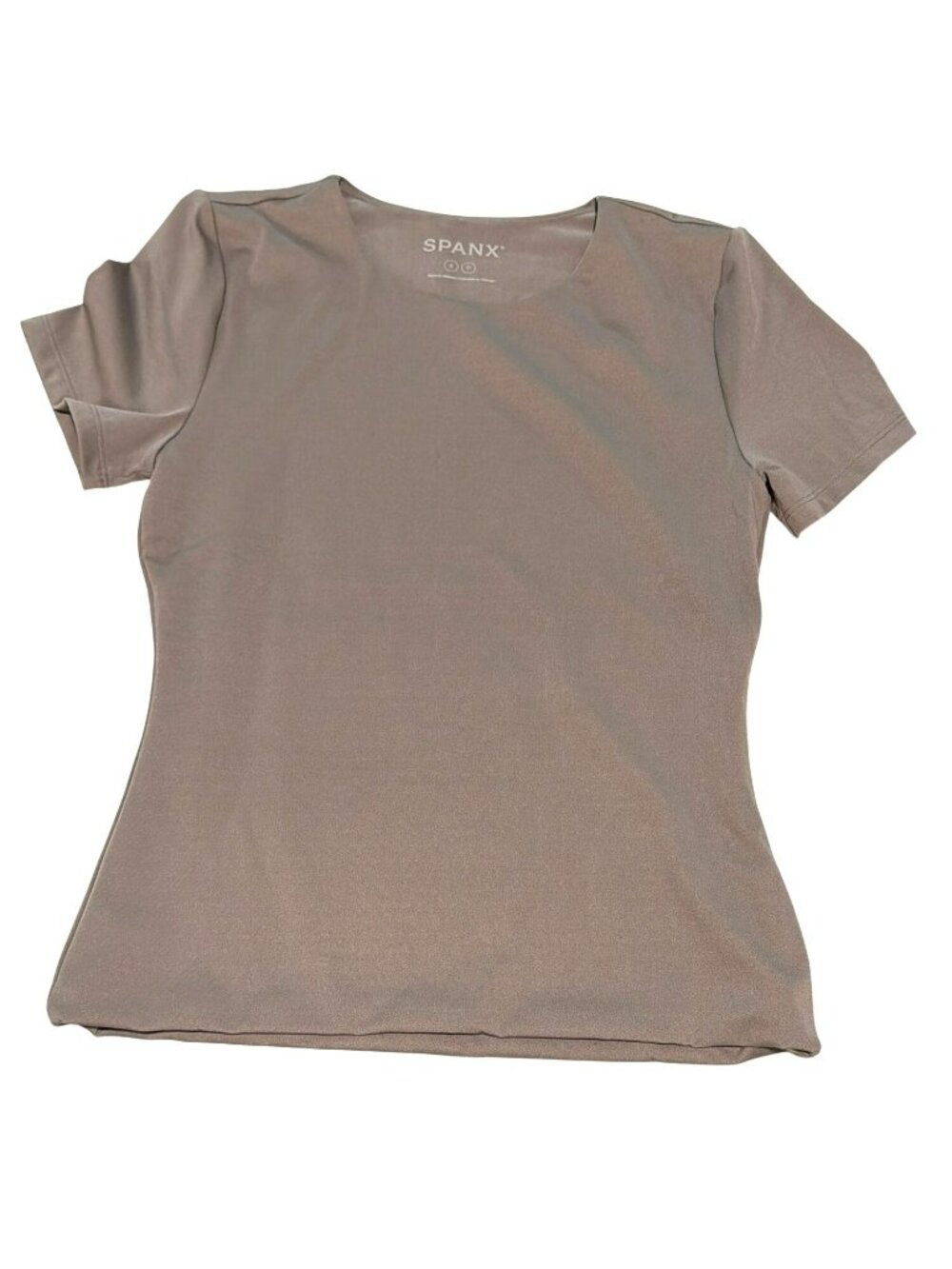 Spanx Smoothing Jersey Short Sleeve Crew Tee Smoke Gray Size Small New
